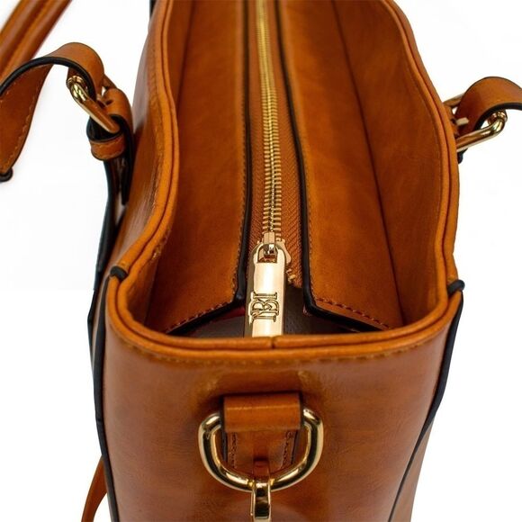 Badgley Mischa Tote Weekender Rustic vegan leather crossbody travel bag luggage - Picture 6 of 14